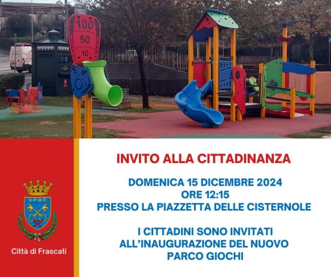 frascati inaugurazione parco giochi