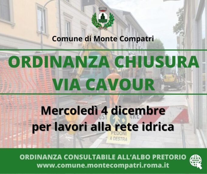 monte compatri lavori acea in via cavour