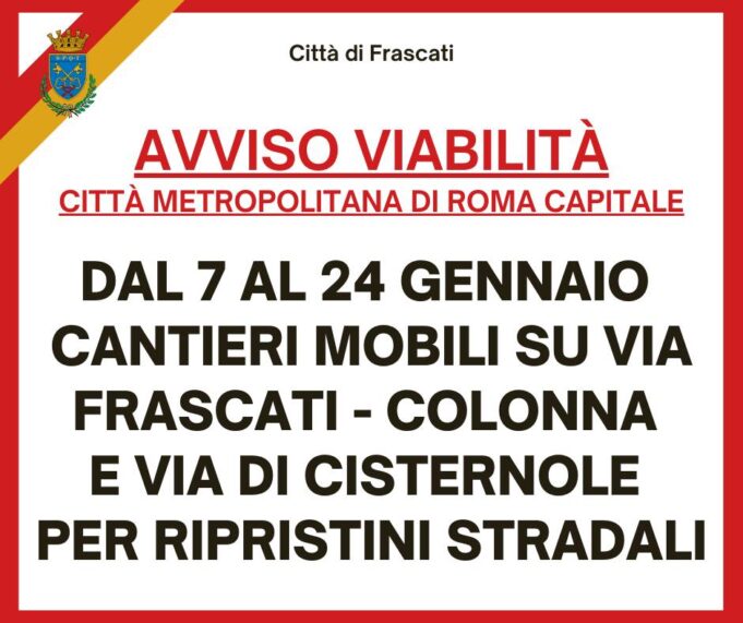 Frascati ripristino stradale