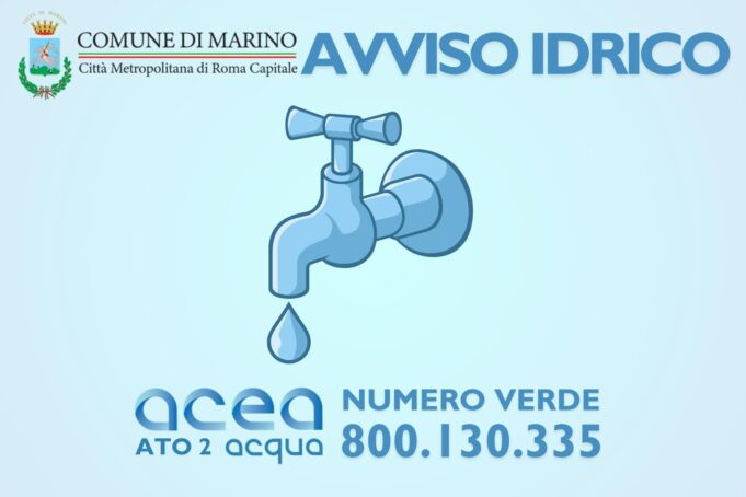 Marino interruzione acqua