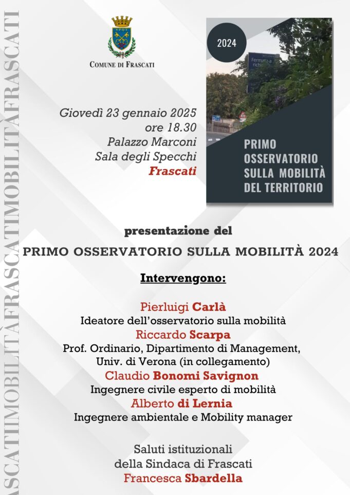 frascati presentazione questionario sulla mobilità