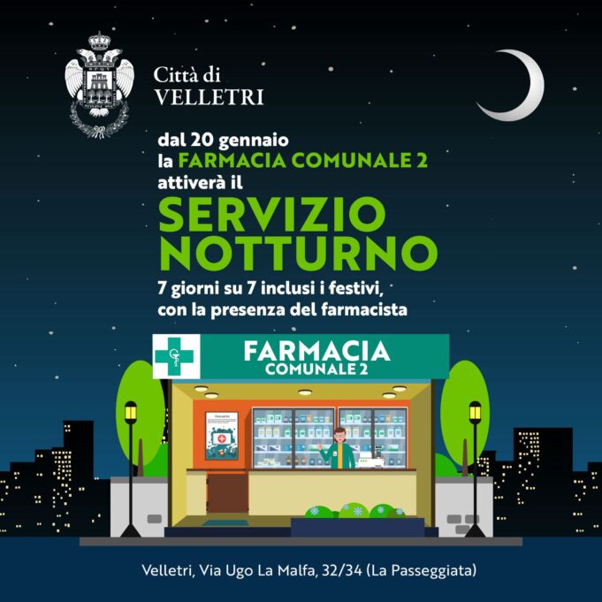 velletri servizio notturno farmacia comunale