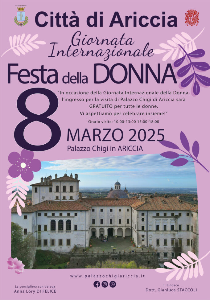 Ariccia festa della donna a Palazzo Chigi