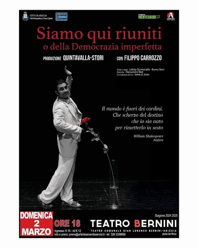 ariccia domenica 2 marzo al teatro bernini