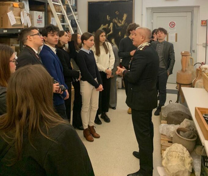 grottaferrata studenti del liceo touschek visita comando tutela patrimonio culturale