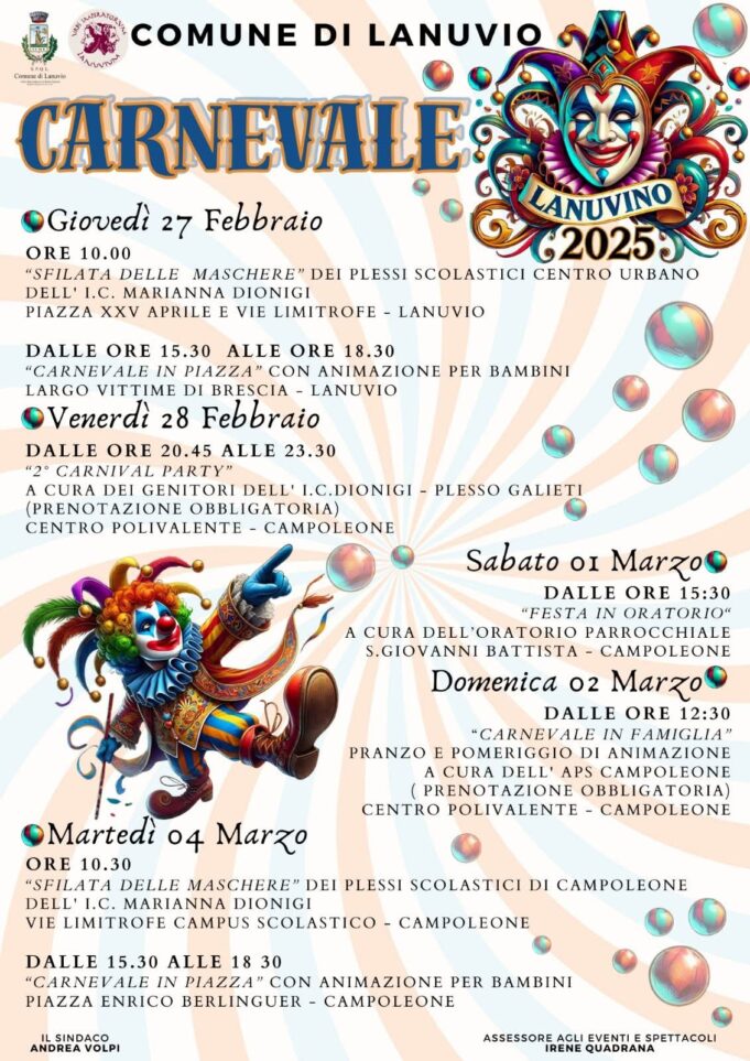 lanuvio festeggiamenti di carnevale