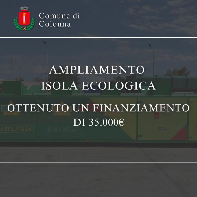 colonna ampliamento isola ecologica