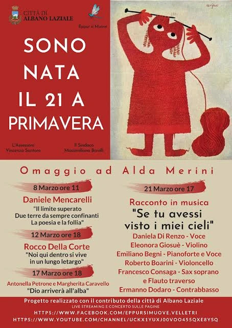 Albano-Velletri - A marzo omaggio ad Alda Merini, che avrebbe compiuto 90  anni